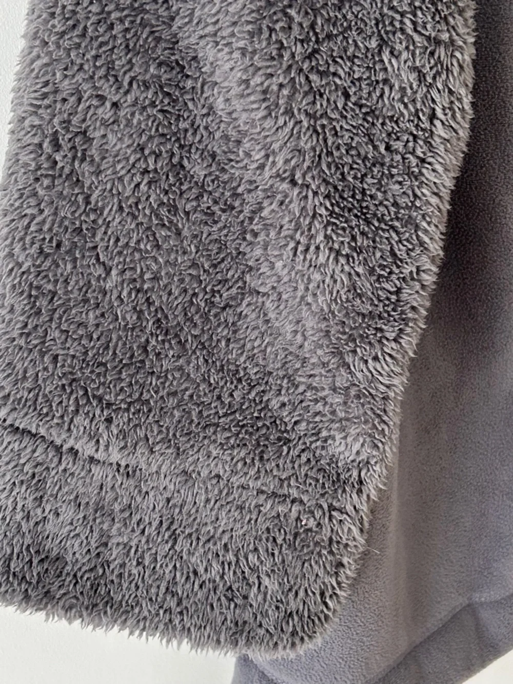 INC International Concepts Intimates Gray Sherpa Fleece Lounge Jacket